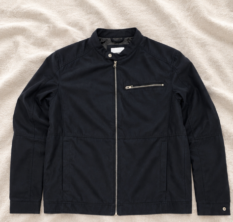 Schwarze Vintage Bikerjacke – Y2K Retro Streetwear