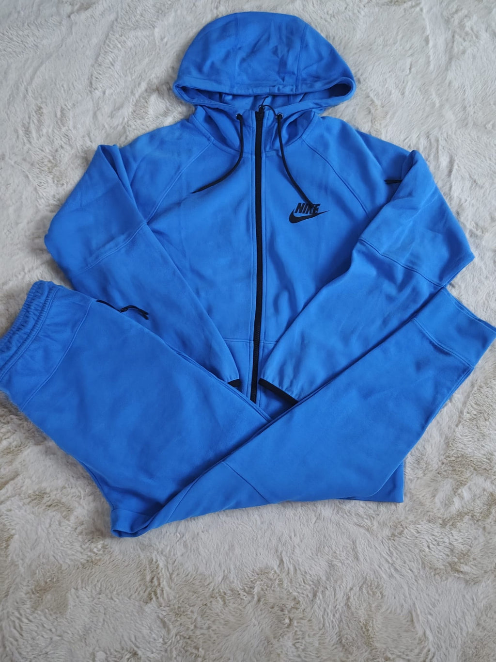 Nike Vintage Trainingsanzug Blau – Tech Fleece Zip Hoodie & Jogginghosep